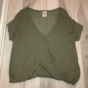 free people green tee